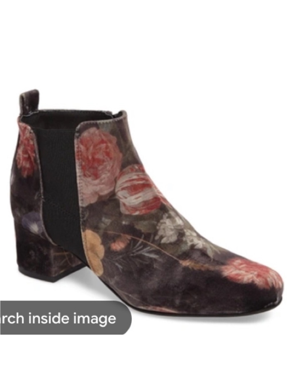 Sesto Meucci Odeon Velvet Floral Chelsea Boots